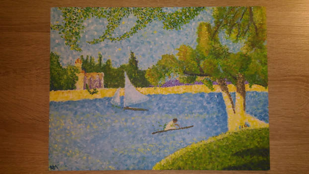 Seurat La Senna a La Grande Jatte (1884) by me