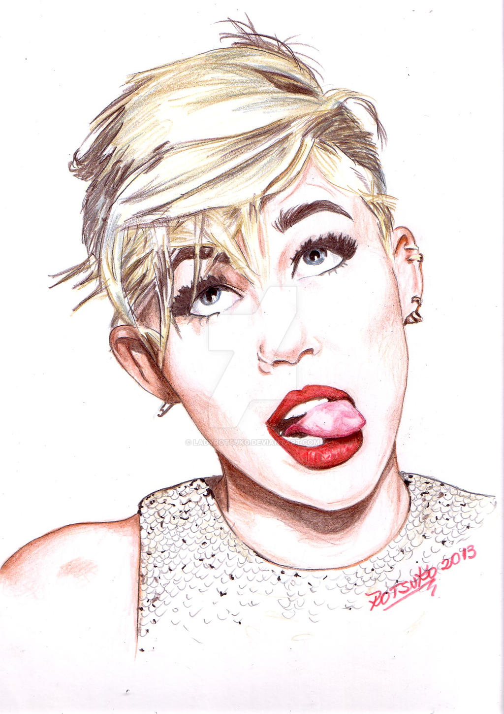 Miley, aros y lengua