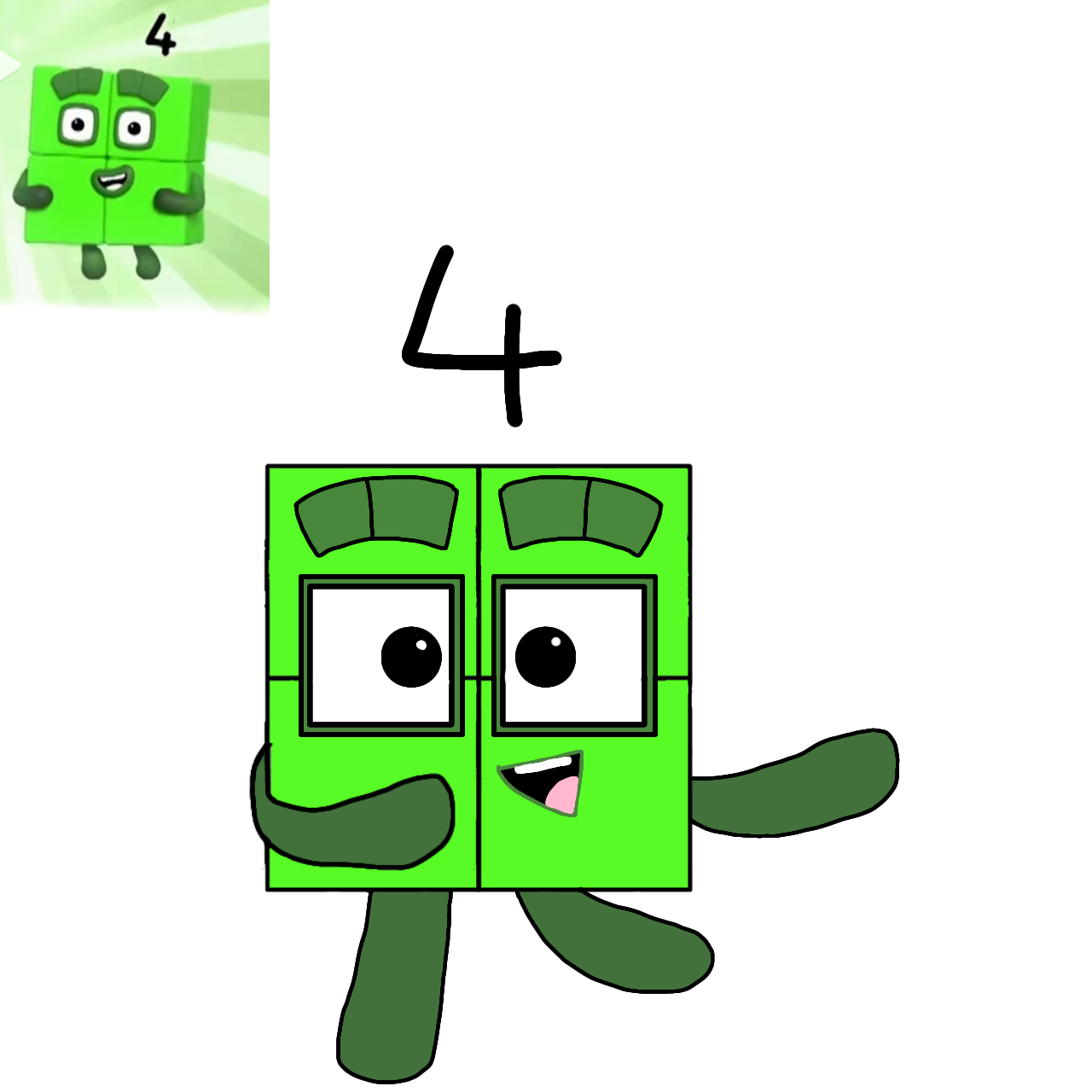 Numbeblocks 74 Numberblocks 4 Fanart by Fanny5NumberblockFan on DeviantArt