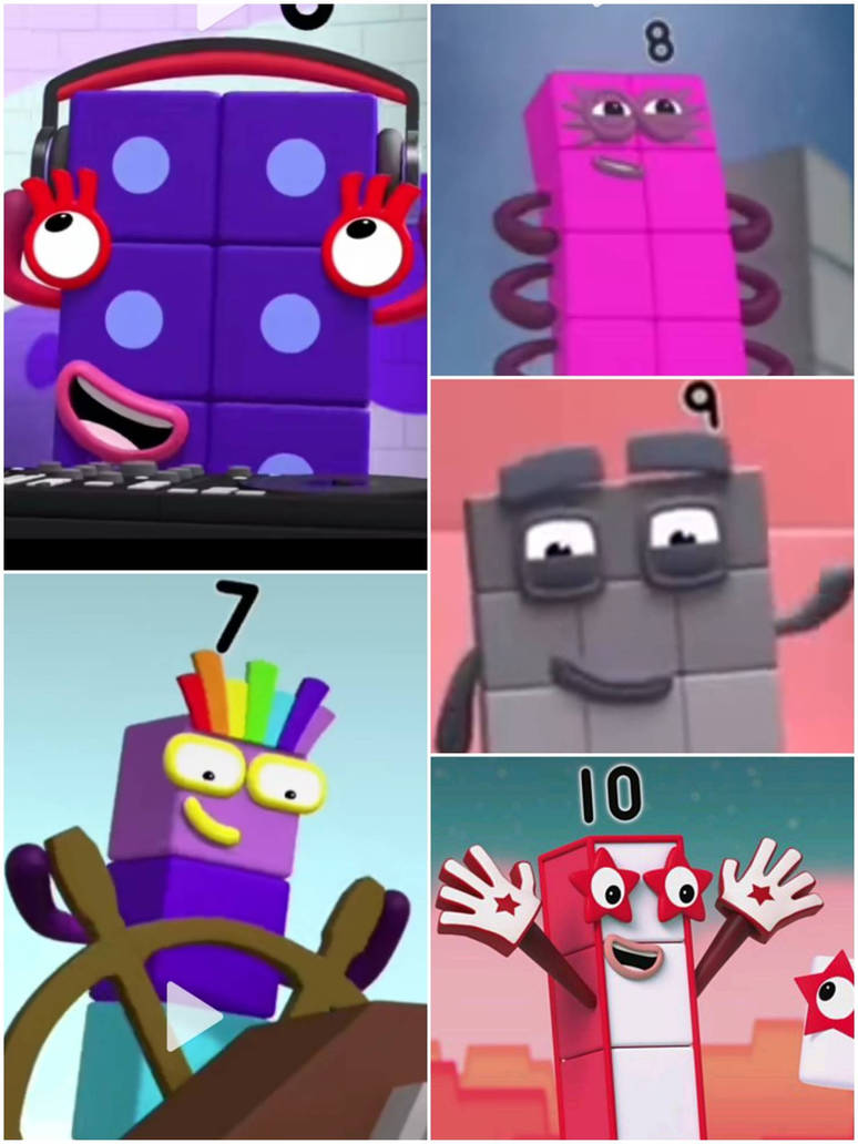 Number Blocks 6 Rig Numberblocks 6 7 8 9 and 10 Collage by Fanny5NumberblockFan on DeviantArt