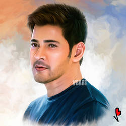 South India Actor Mahesh Babu Digital Painting