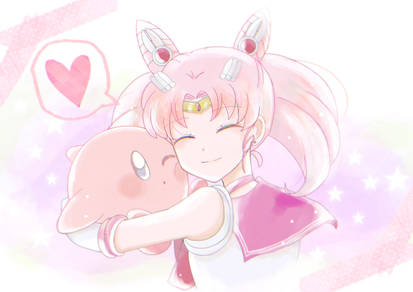 Sailor Chibi Moon and Kirby