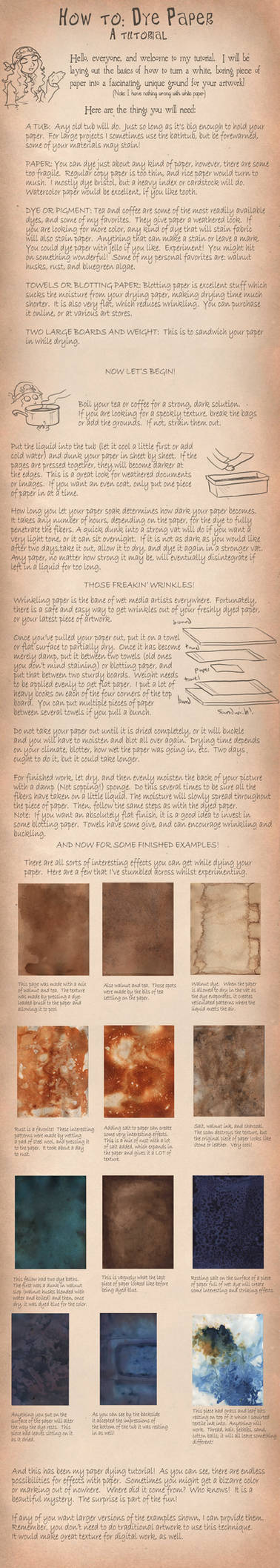 How to Dye Paper by hibbary