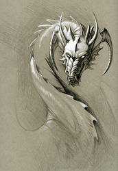 greyscale dragon