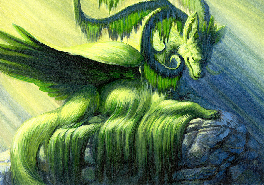 Moss Dragon by hibbary on DeviantArt