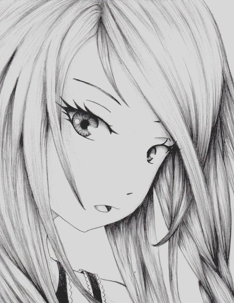 Anime Drawing Lovely Girl By Roman Haider By Stile by xXBloodyRiverXx on  DeviantArt