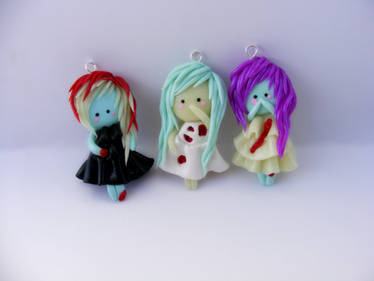 Set of 3 zombie girls