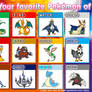 my favorite pokemon of each type