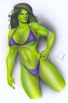 She-Hulk aerography 2