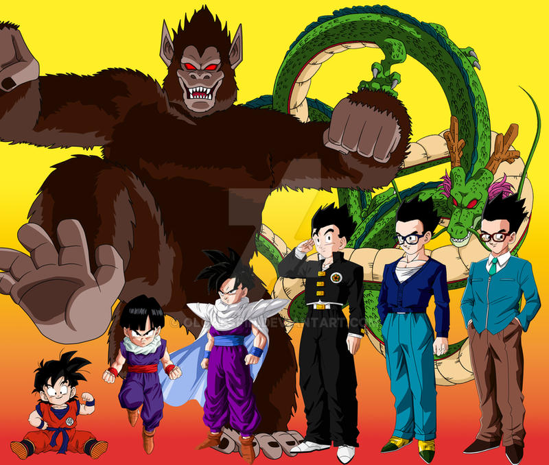 Gohan Variants Gohan during the years by OlgaEspin on DeviantArt