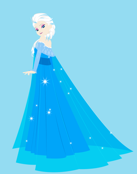 Elsa the Snow Queen (First Drawing)