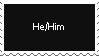 He/ Him Pronouns Black Stamp