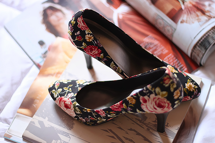 floral heels