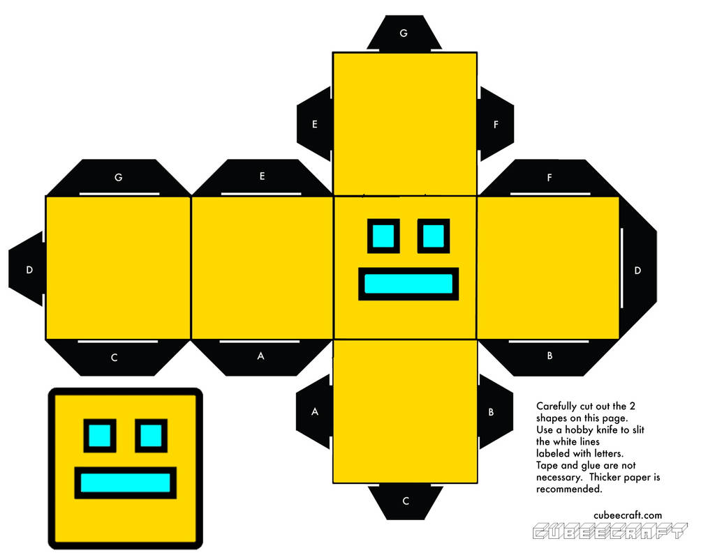 Cube (Geometry Dash) Cubeecraft by DarwinFanofBoy112 on DeviantArt