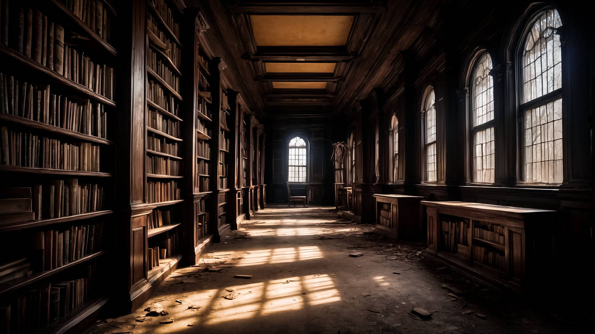 Haunting Echoes of a Deserted Library by andreamorandi6 on DeviantArt