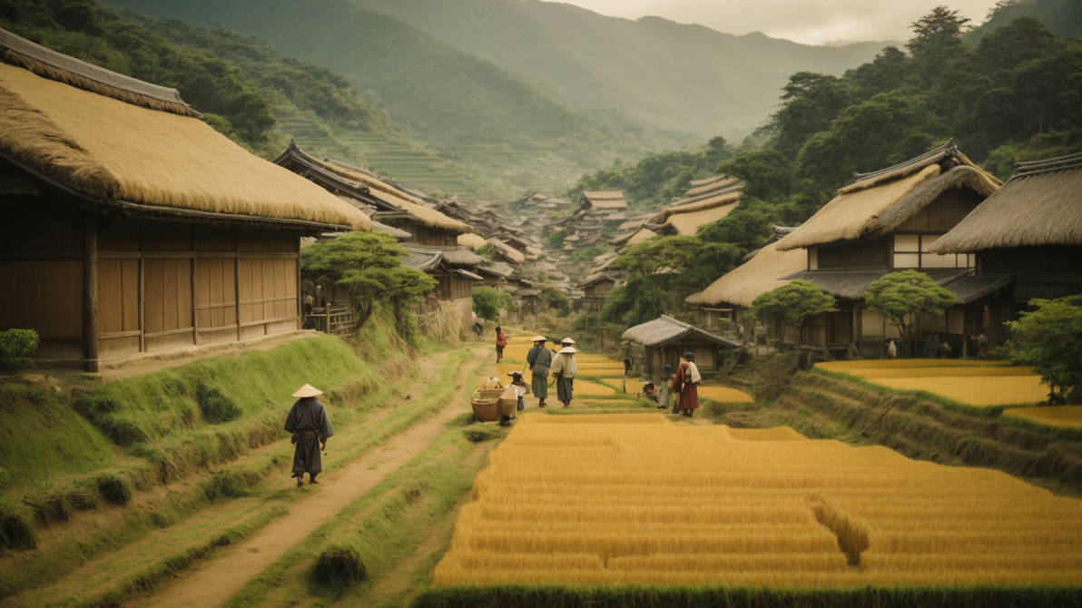 Medieval Japanese Rice Medieval Japanese Village by andreamorandi6 on DeviantArt