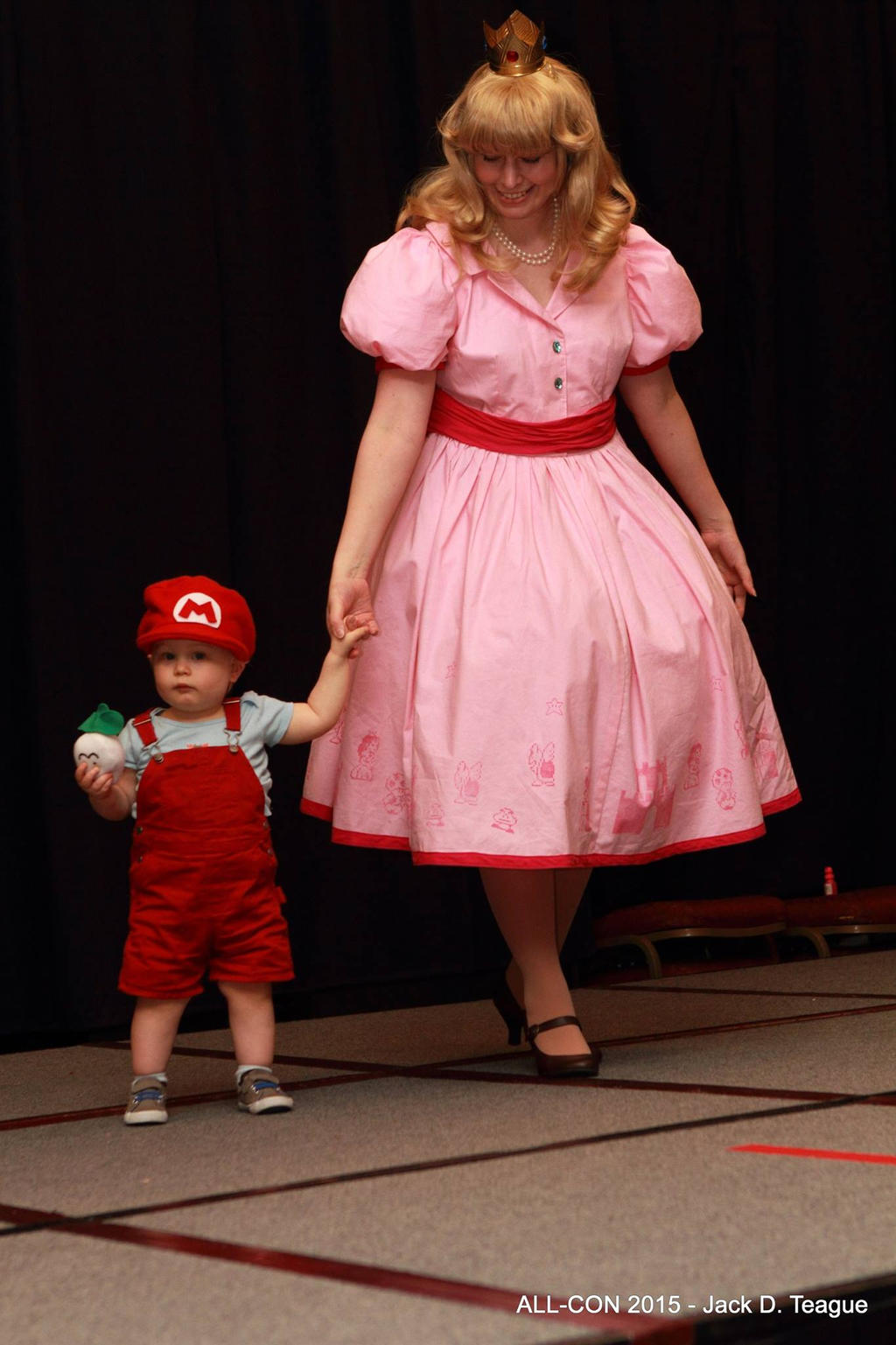 Vintage style Peach and Baby Mario by MandyNeko