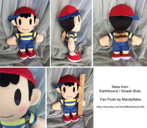 Ness from Earthbound / Smash Bros plush doll