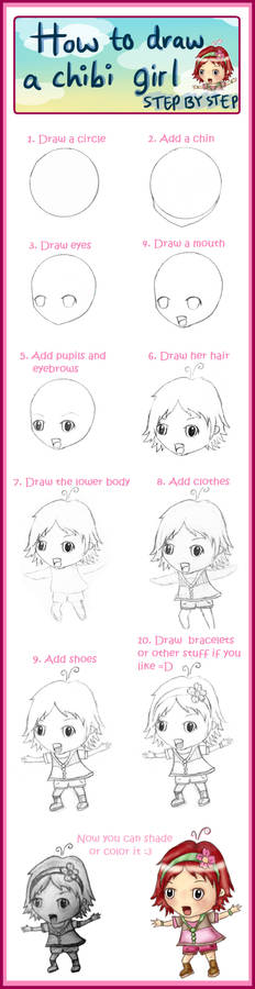 How to draw a chibi girl