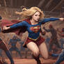 Supergirl in action