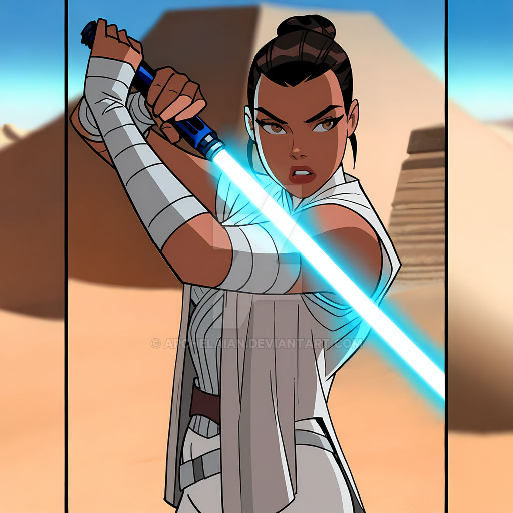 Cartoon rey skywalker by archelaian on DeviantArt