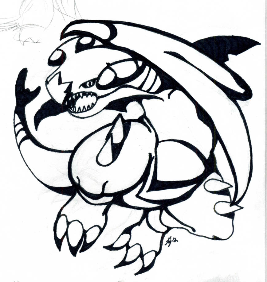 Garchomp tattoo design by echaltraw on DeviantArt
