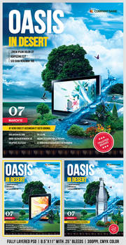 Oasis In Desert Advertising Flyer