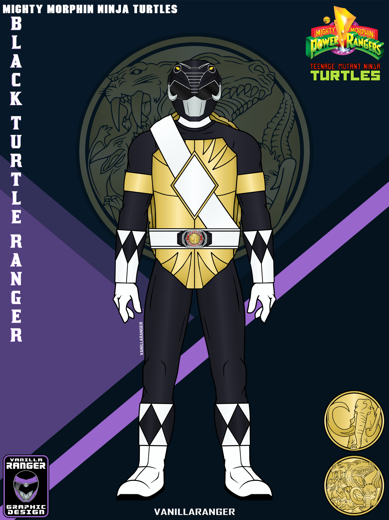 Turttle Ranger MMPR/TMNT - Black Turtle Ranger by VanillaRanger on DeviantArt