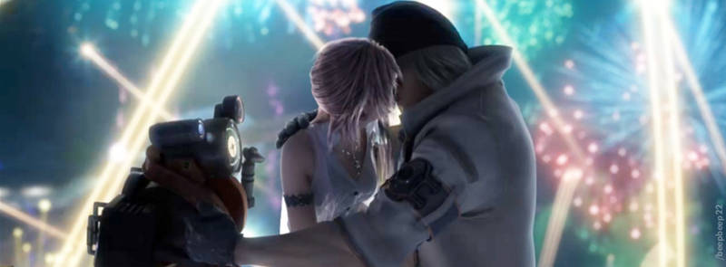 Timeline cover - Serah and Snow kiss