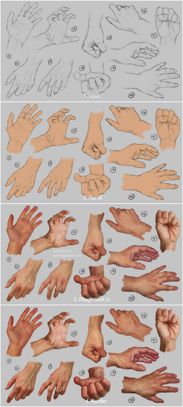 Hand study 2 - Steps by irysching on DeviantArt