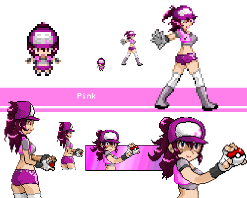 Pink BW sprites