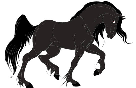 Coloured Horse Lineart2