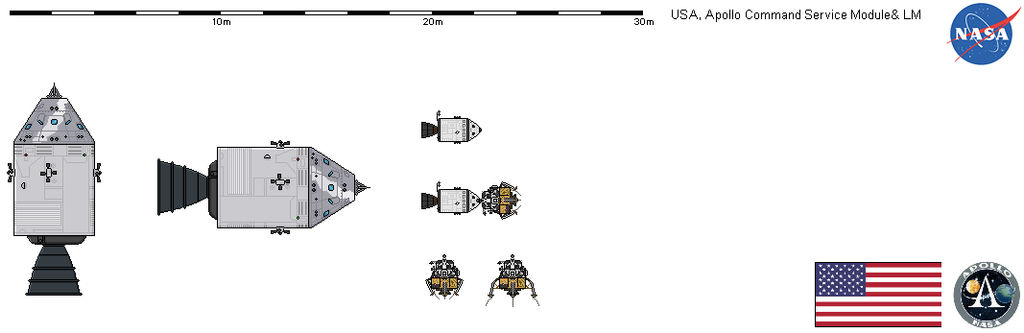 Apollo CSM and LEM Blueprint by GeneralTate on DeviantArt