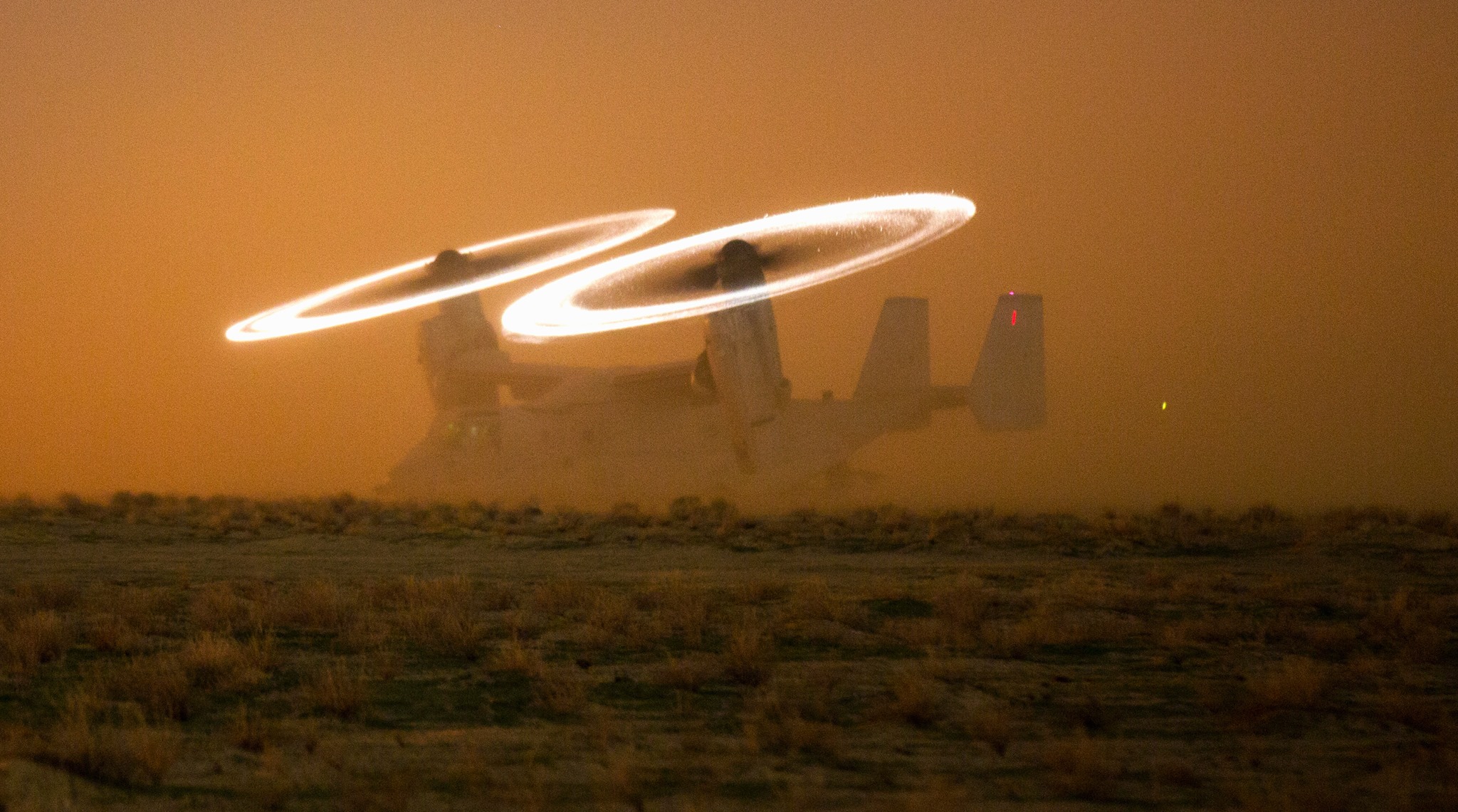 MV-22 Osprey In The Dust