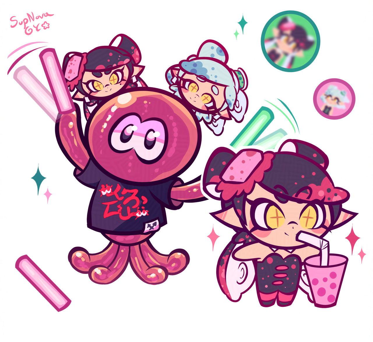 Squid Sisters Merch Doodles