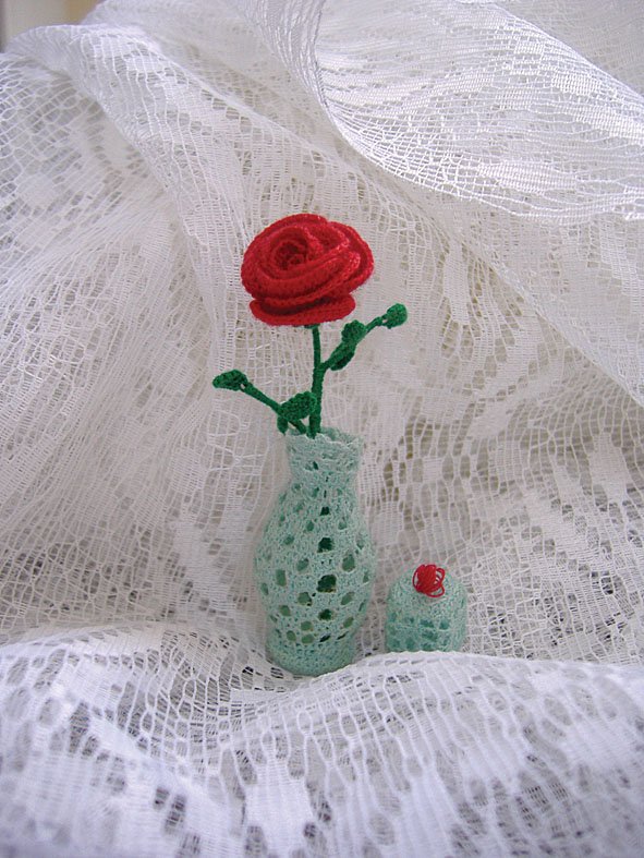 Rose in vase