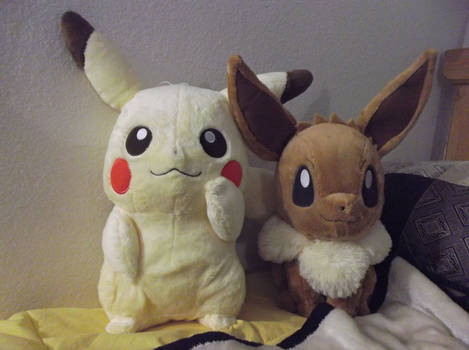 Pikachu and Eevee (Plush Version)