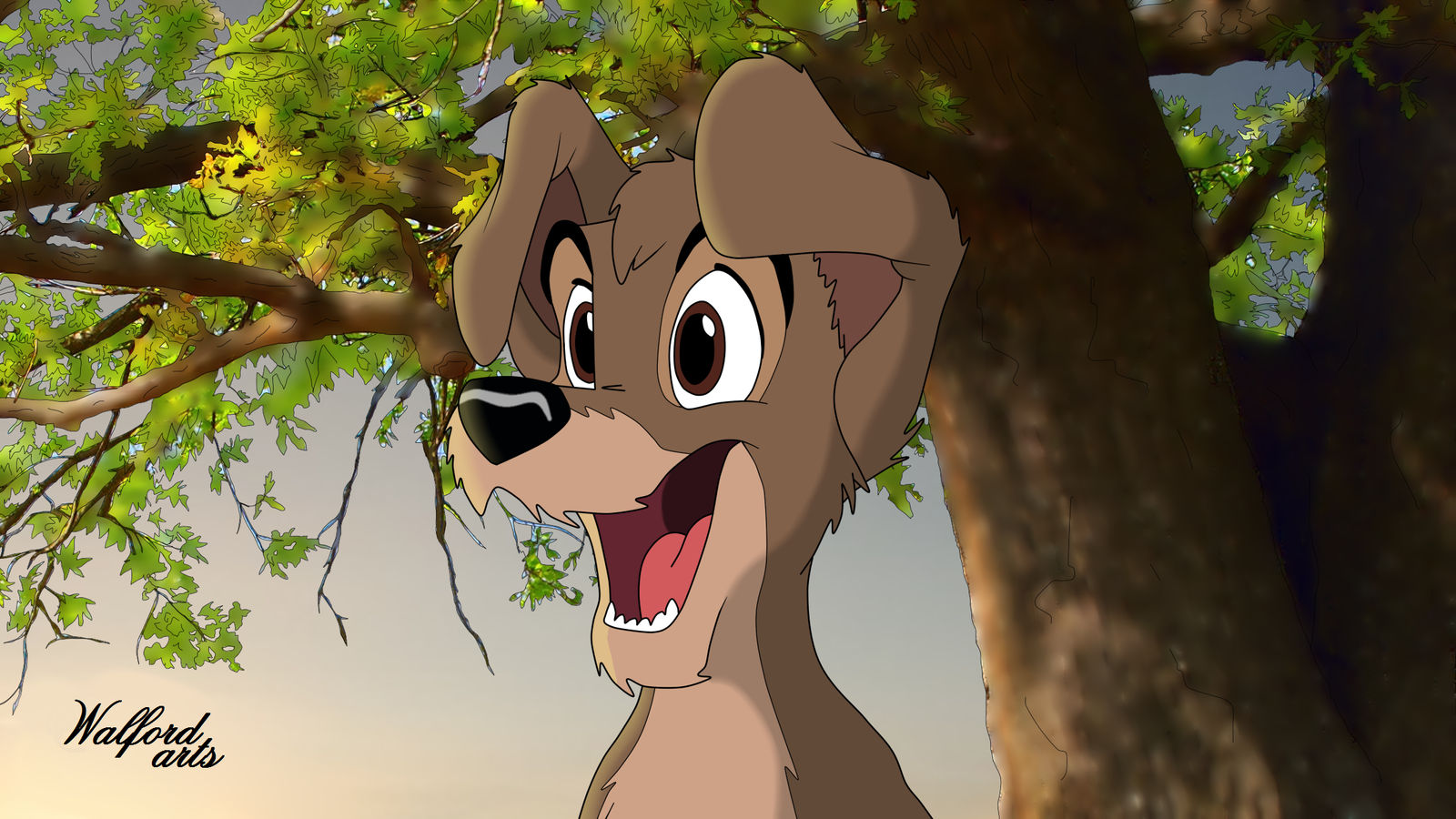 Scamp A Rascal Disney Fanart Scamp by WalfordArts on DeviantArt