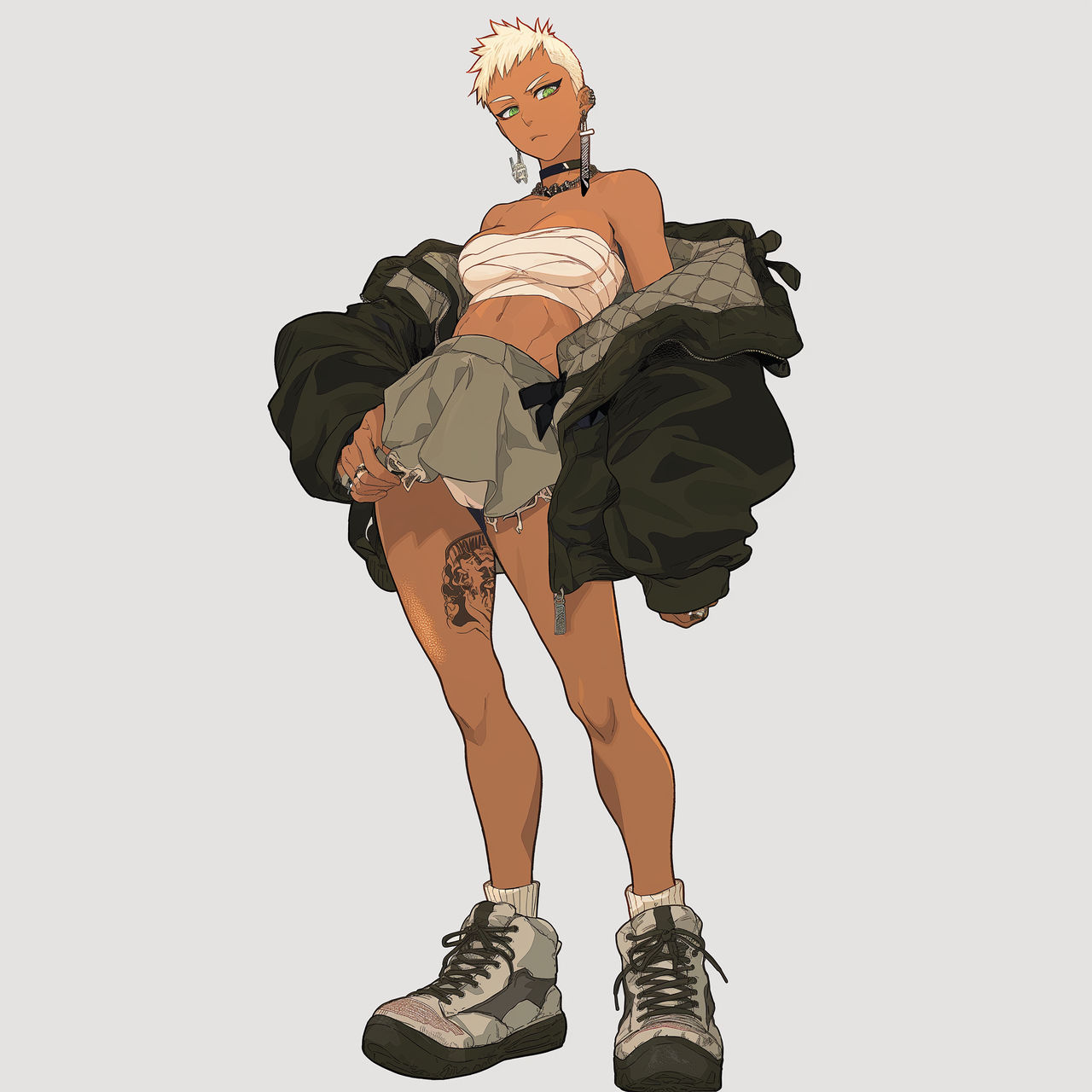 Tc8888 A Sexy Female Punk Buzz Cut Blonde Hair Bur by TCAIGUY28 on