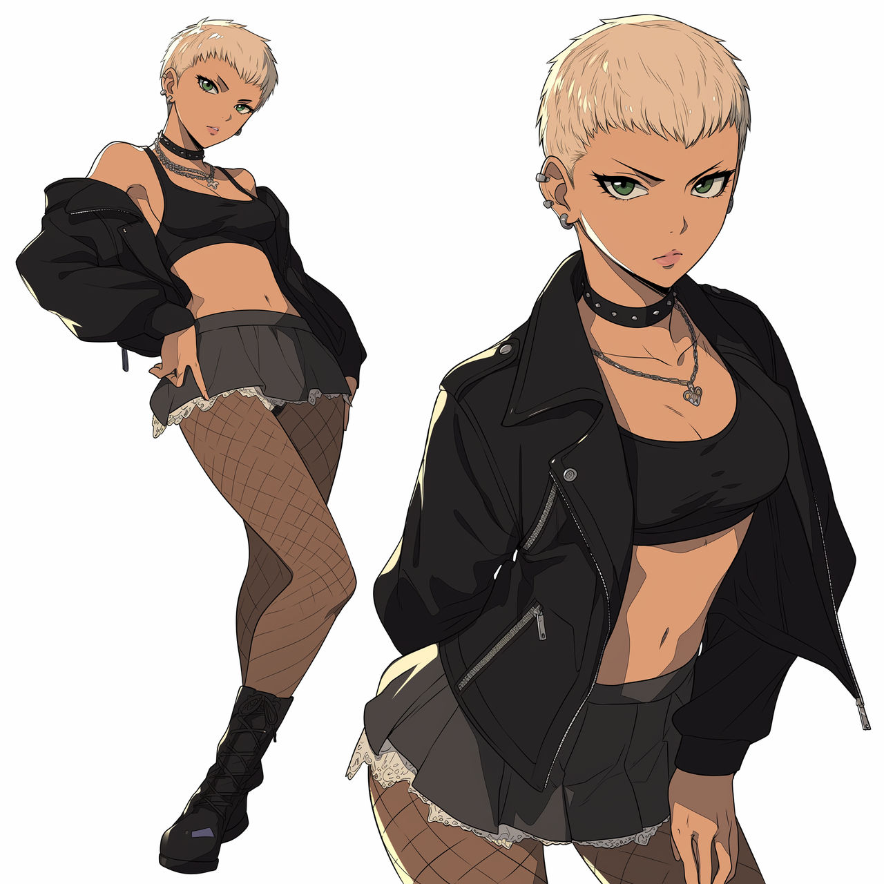 Tc8888 A Sexy Female Punk Buzz Cut Blonde Hair Bur by TCAIGUY28 on