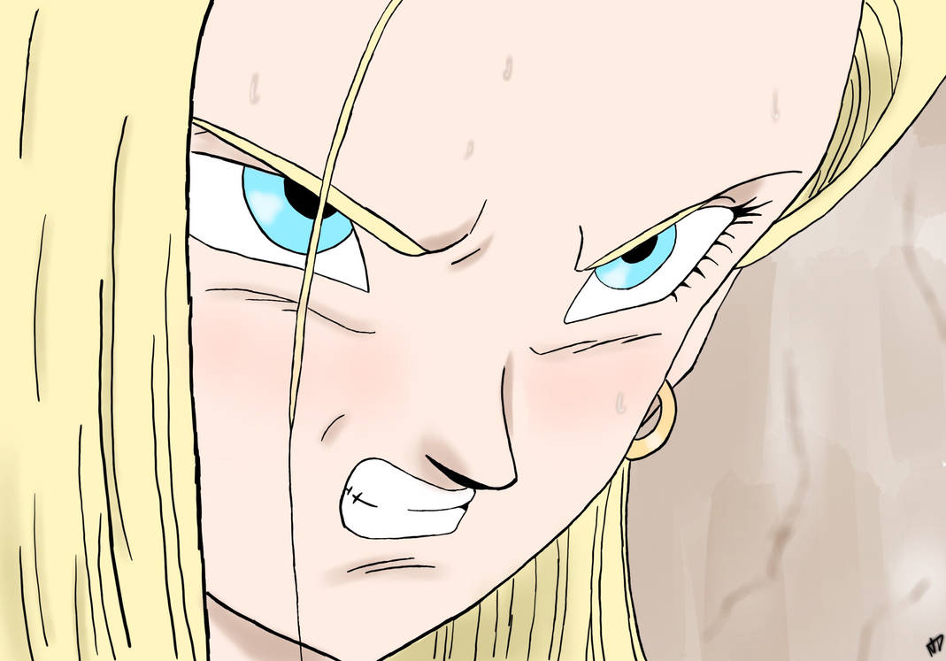 Android 18 Angry By Nashdnash2007 On Deviantart 