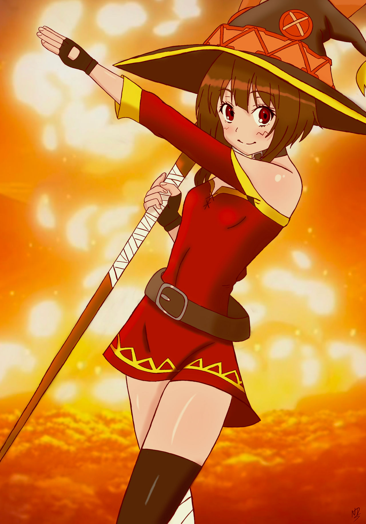 Megumin: Explosion!!! by nashdnash2007 on DeviantArt