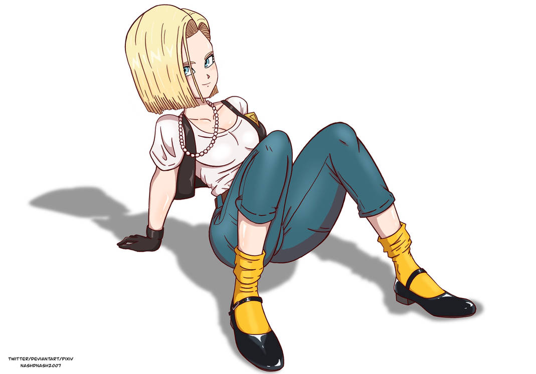 Android 18 Ruffle Game Android 18 Sitting on Floor by nashdnash2007 on DeviantArt