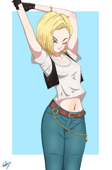 Android 18 belly