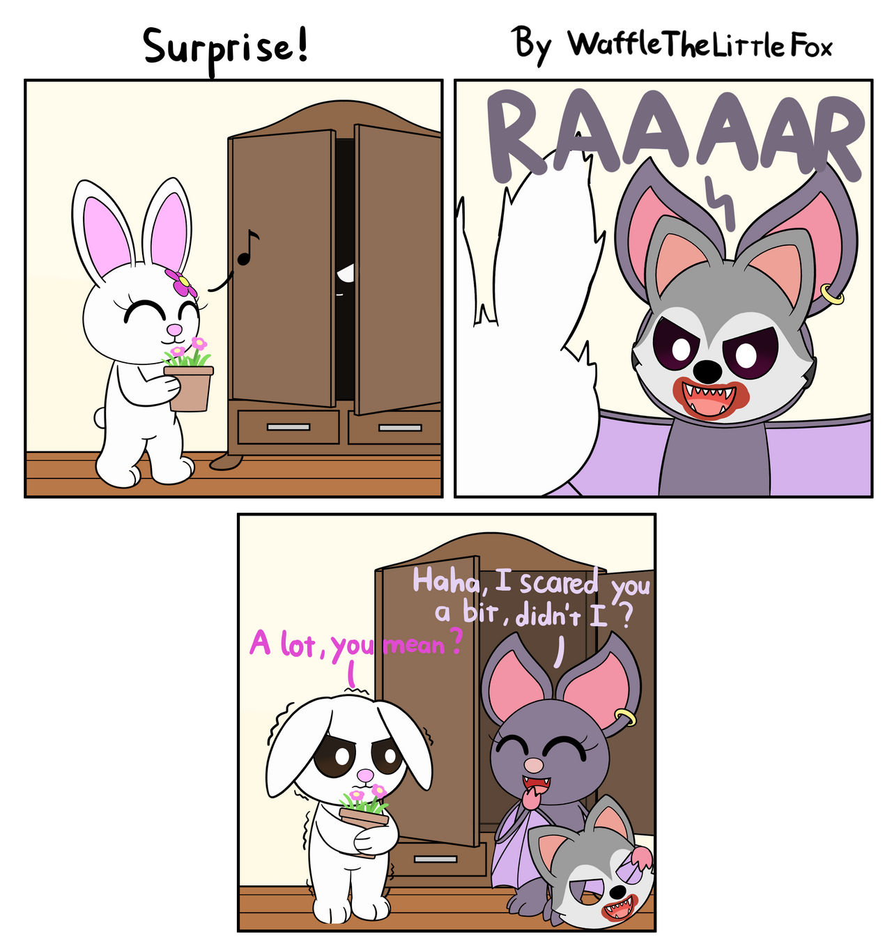 Surprise! by WaffleTheLittleFox on DeviantArt