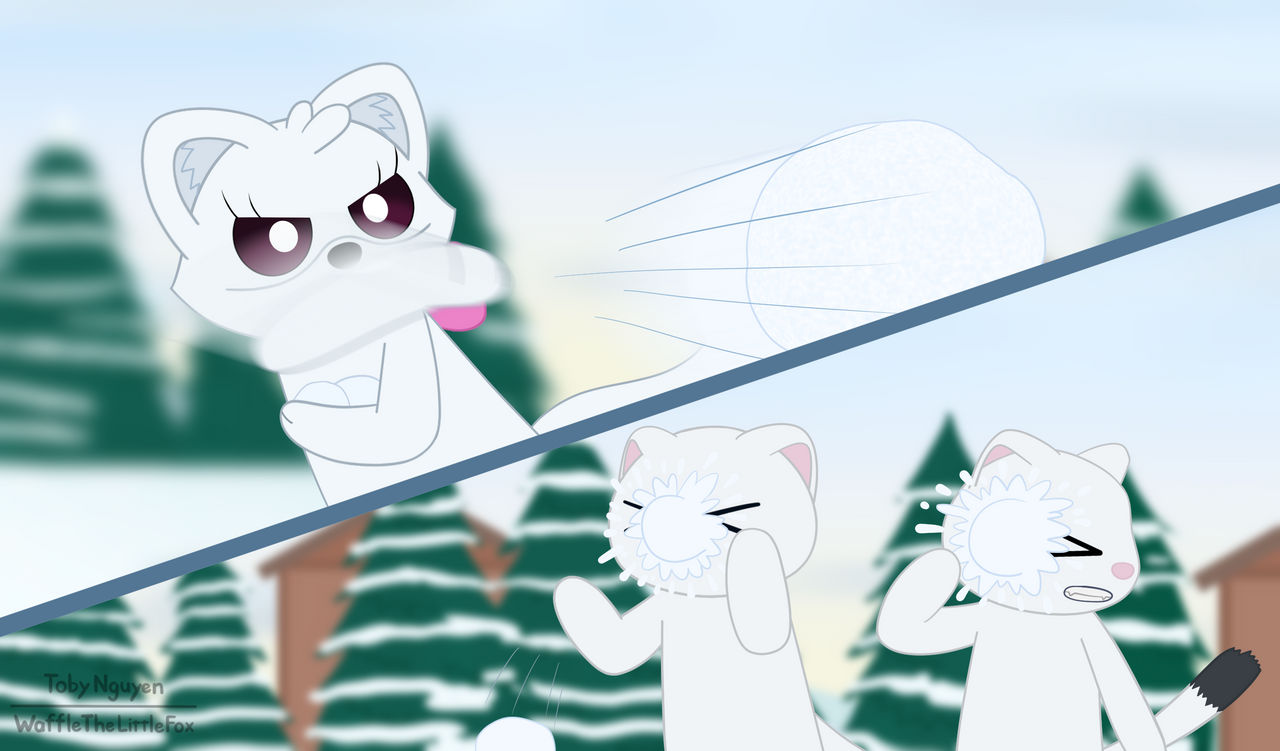 Snowball retaliate by WaffleTheLittleFox on DeviantArt