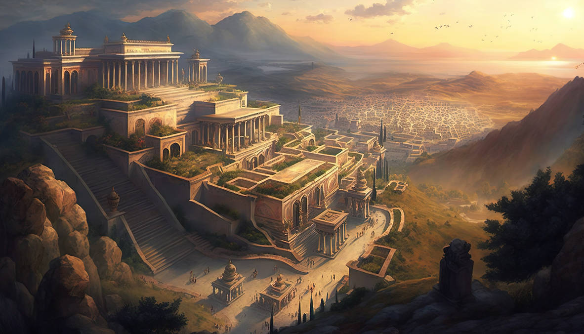 Ancient Greek city from up above by MHoltsmeier on DeviantArt