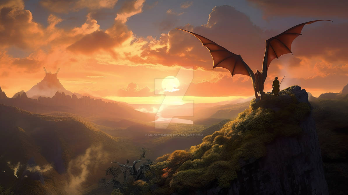 Eragon and his dragon Saphira soaring over skies 3 by MHoltsmeier on DeviantArt