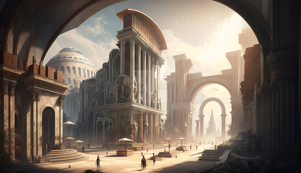 An image of a futuristic Roman city with by MHoltsmeier on DeviantArt