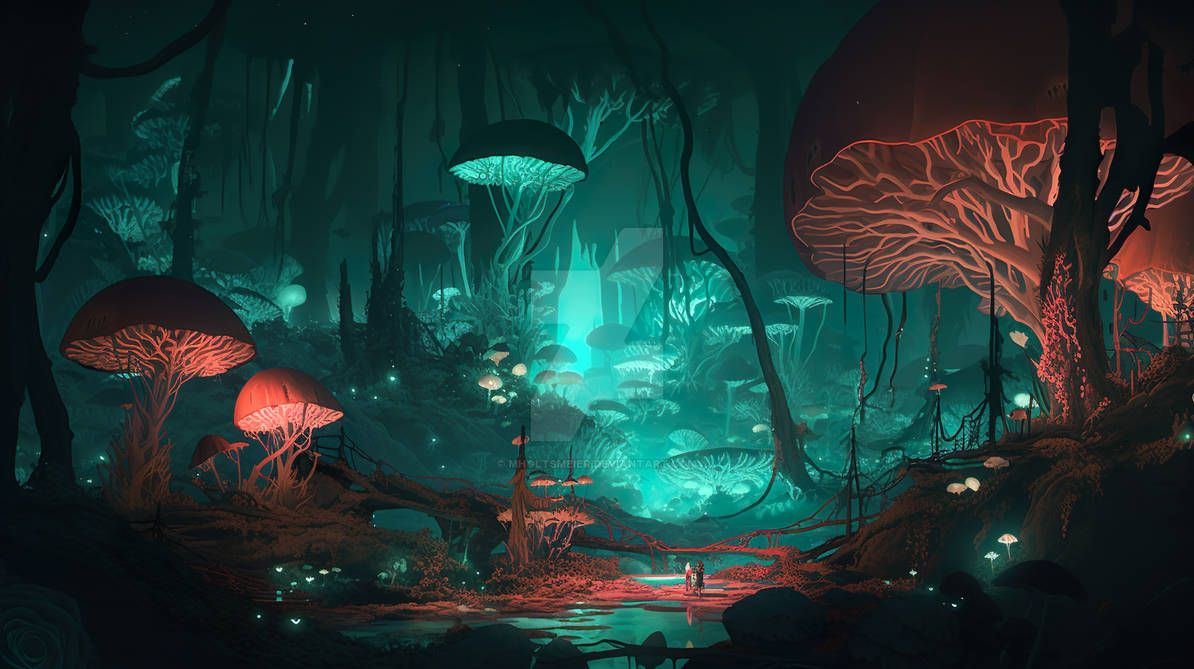 Glowing Mysteries of Alien Forests by MHoltsmeier on DeviantArt